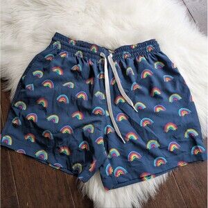 Chubbies The Rainbow Roads 5.5" Inseam Patterned Swim Shorts Trunks S Small